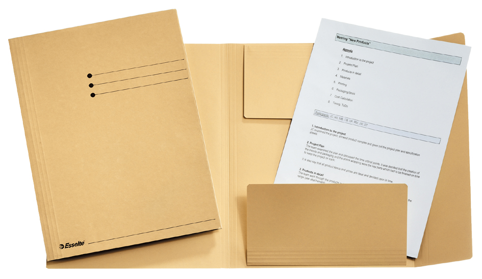 1033304 Esselte Jurismappe, DIN A4, Manilakarton, 275 g/qm, chamois