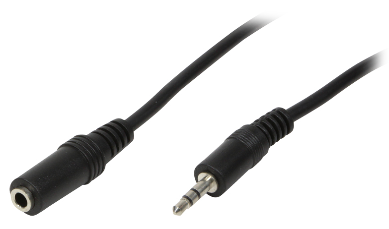 CA105458931de3b5386 LogiLink Audiokabel, Stecker - Kupplung, 5 m, schwarz