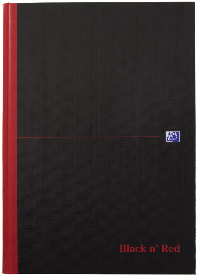 400047606589332d74b23e Oxford Black n´ Red Notizbuch - gebunden, DIN A4, liniert