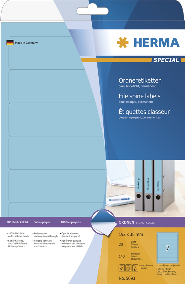 509358934b0fecd28 HERMA Ordnerrücken-Etiketten SPECIAL, 192 x 38 mm, grün