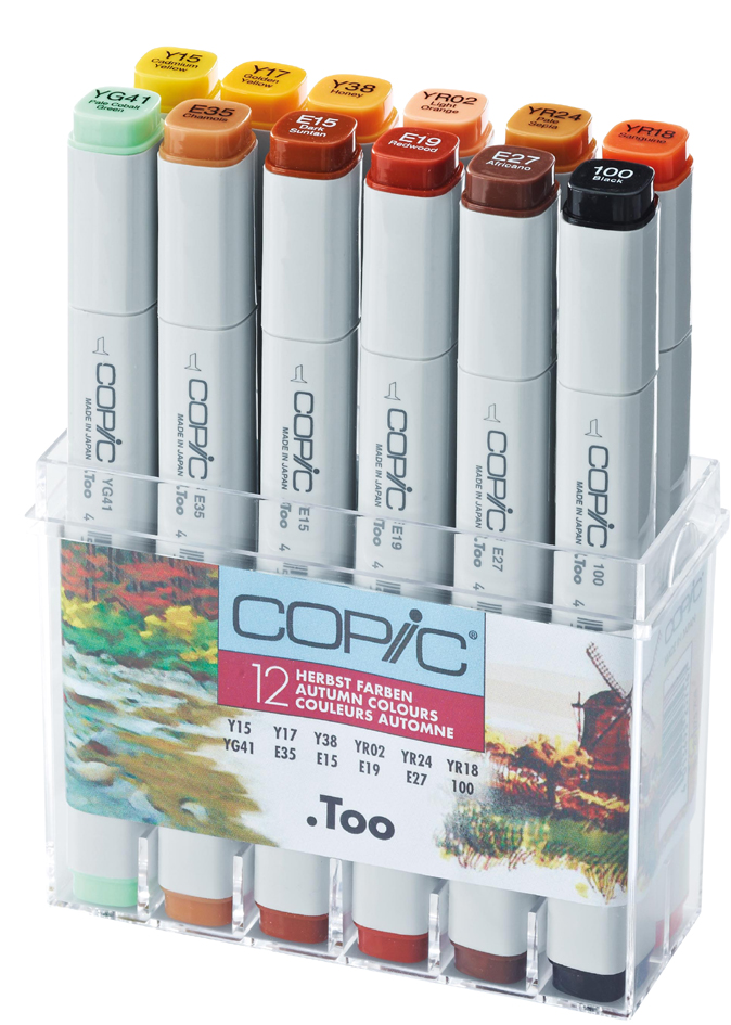20075708 COPIC Profi Marker, 12er Set Herbstfarben