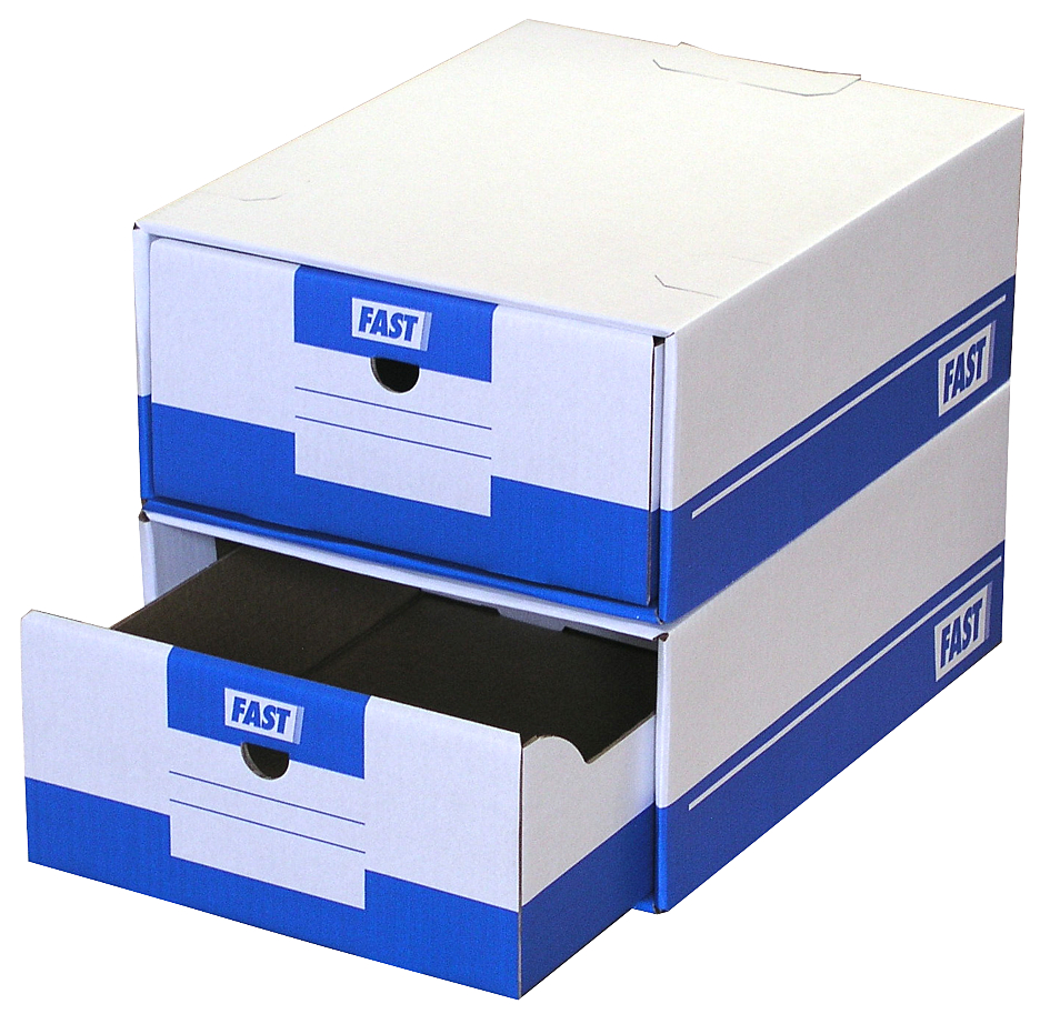 4950-TIROFAST FAST Archiv-Schubladen Tirofast, Farbe: weiß / blau