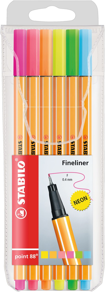 88_6-158e4611b453d4 STABILO Fineliner point 88, 40er Kunststoff-Etui