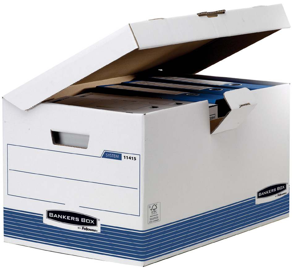 11415_LF-offen589c5ac0a3453 Fellowes BANKERS BOX SYSTEM Archiv-Klappdeckelbox Maxi, blau