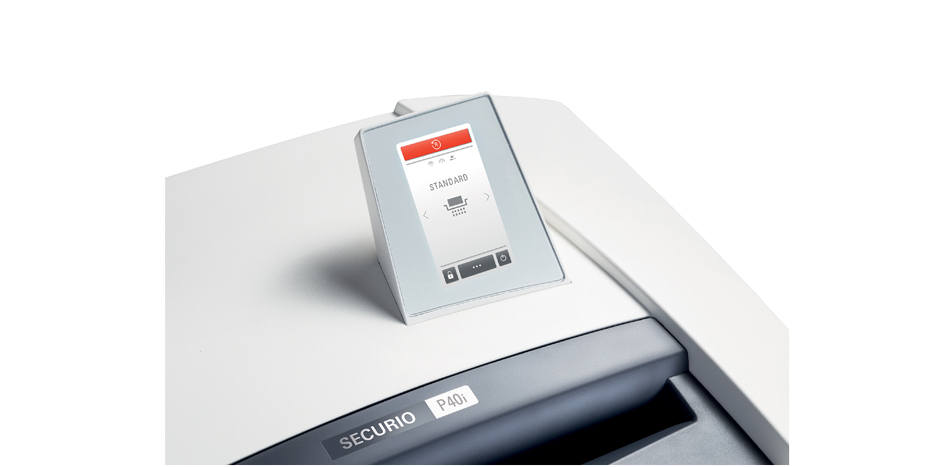 P40i_D_display_1_L589b2e0fafef9 HSM Aktenvernichter SECURIO P40i, Partikelschnitt: 1,9x15 mm