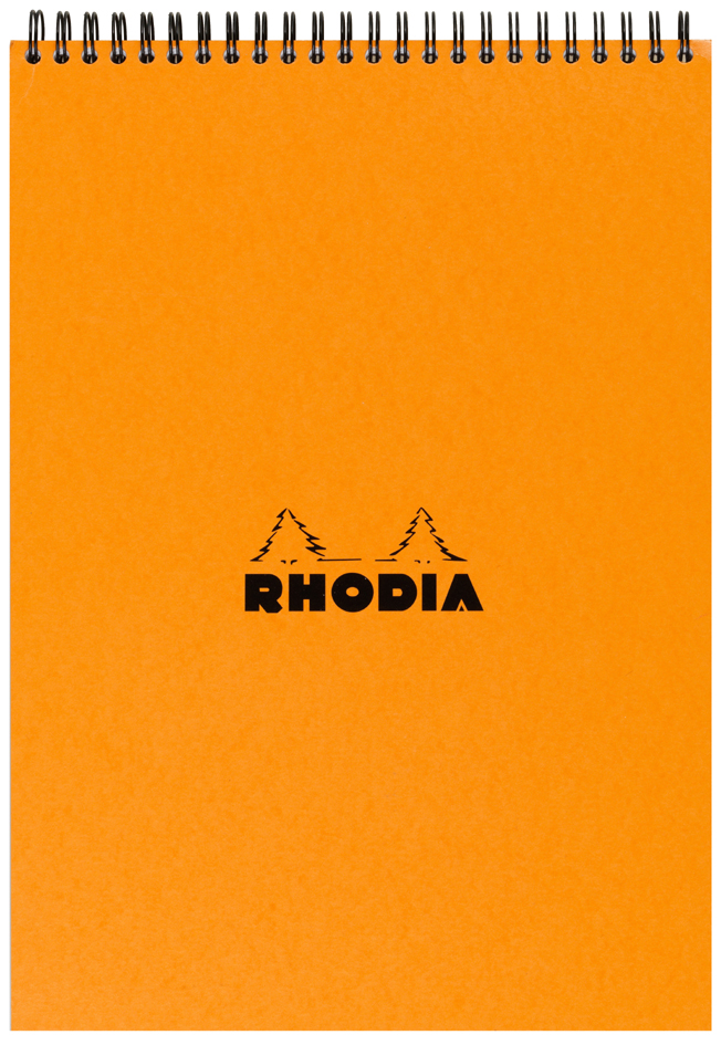 18500C_fac_orange RHODIA Spiralnotizblock No. 18, DIN A4, kariert, orange