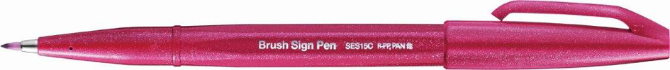 SES15C-B2X PentelArts Faserschreiber Brush Sign Pen SES15, burgunderrot