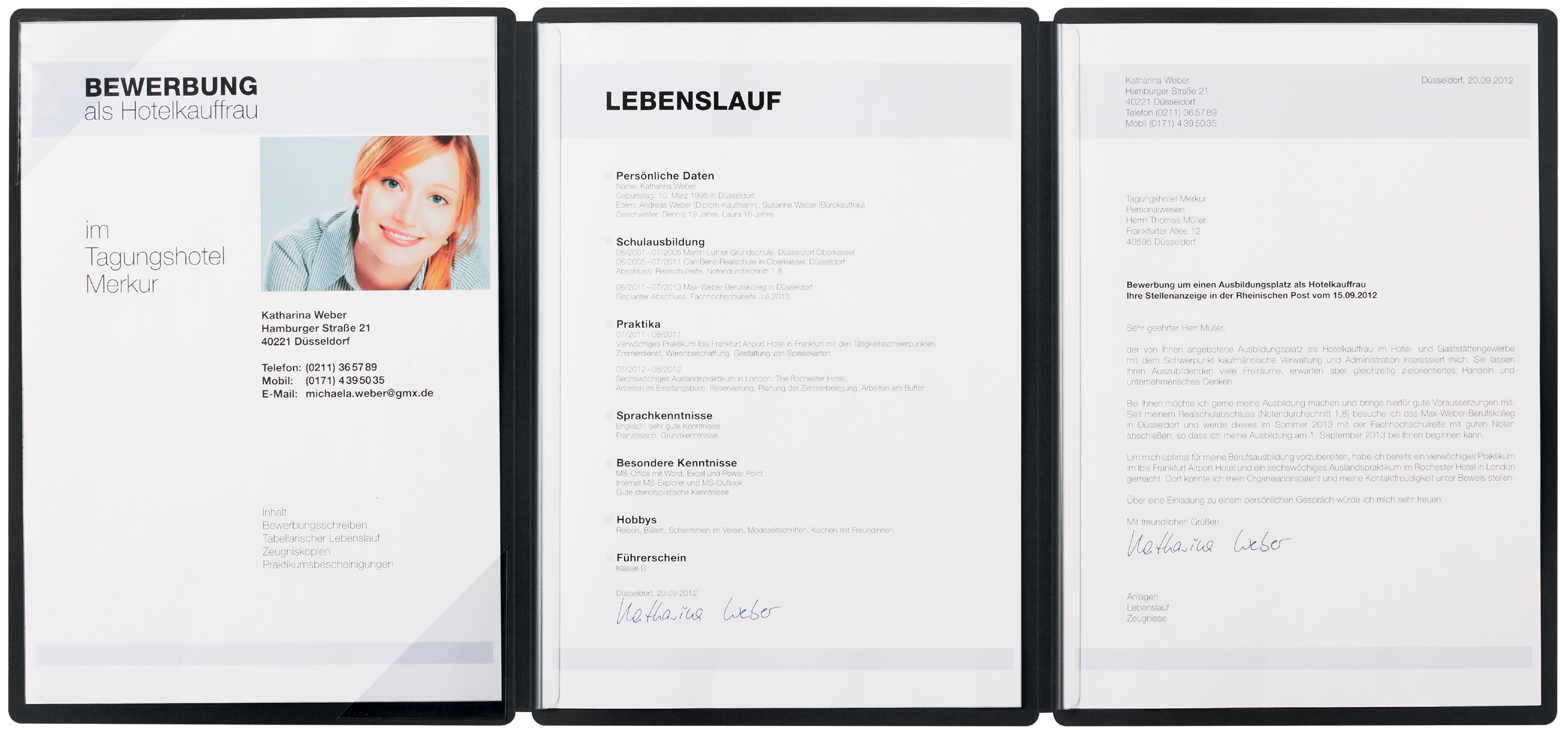 PAGNA Bewerbungsmappe ´SHIFT´, DIN A4, dunkelblau