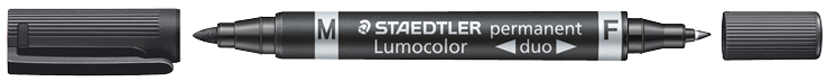 STAEDTLER Lumocolor Permanent-Marker duo, schwarz