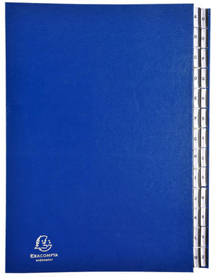 621229E589b2ee2ce0e6 EXACOMPTA Ordnungsmappe Ordonator, A4, A-Z, 26 Fächer, blau