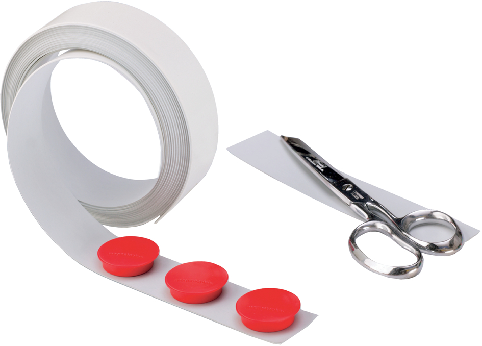 S133_5705105 magnetoplan Magnetband weiß, selbstklebend, 35 mm x 5 m