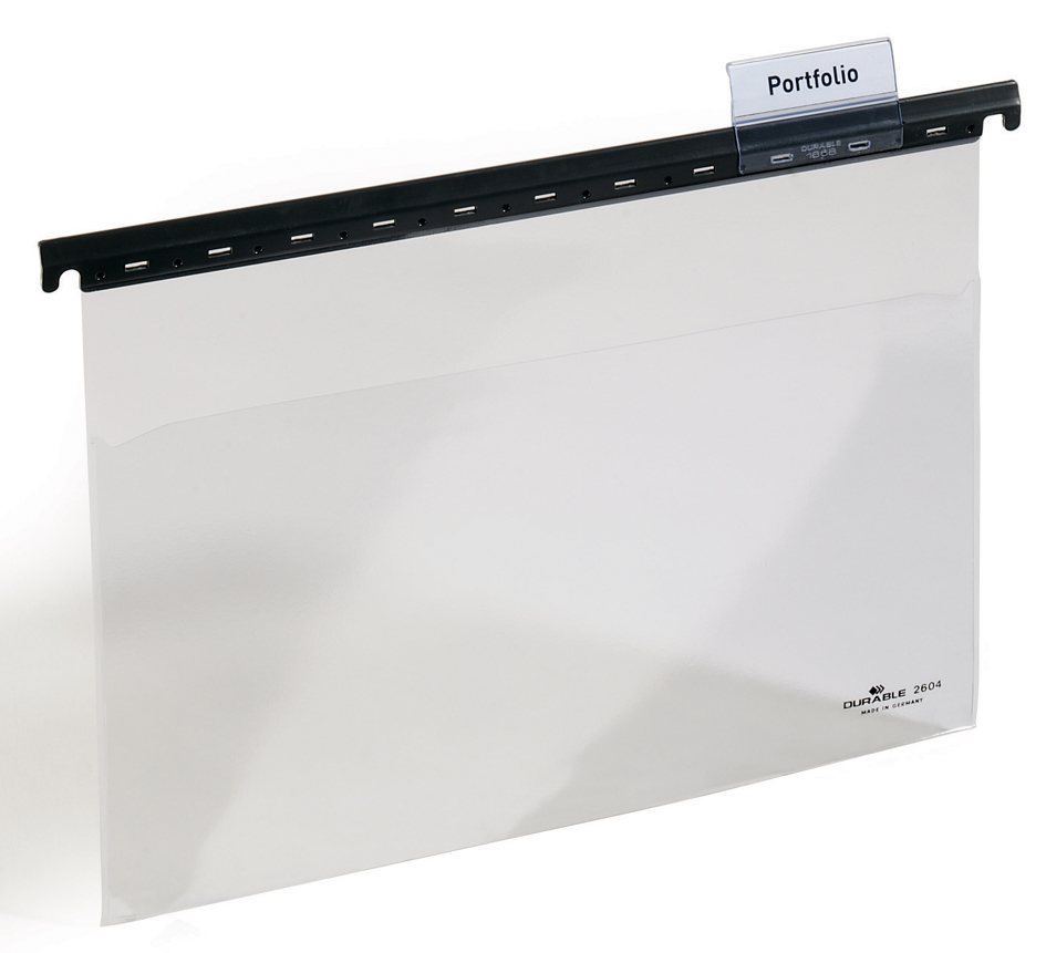 2604_19_GEN_A DURABLE Hängehefter, DIN A4, transparent, 60 mm Rastreiter