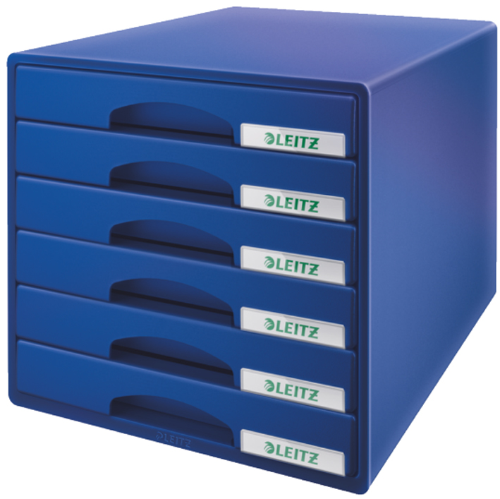 52120035 LEITZ Schubladenbox Plus, 6 Schübe, blau