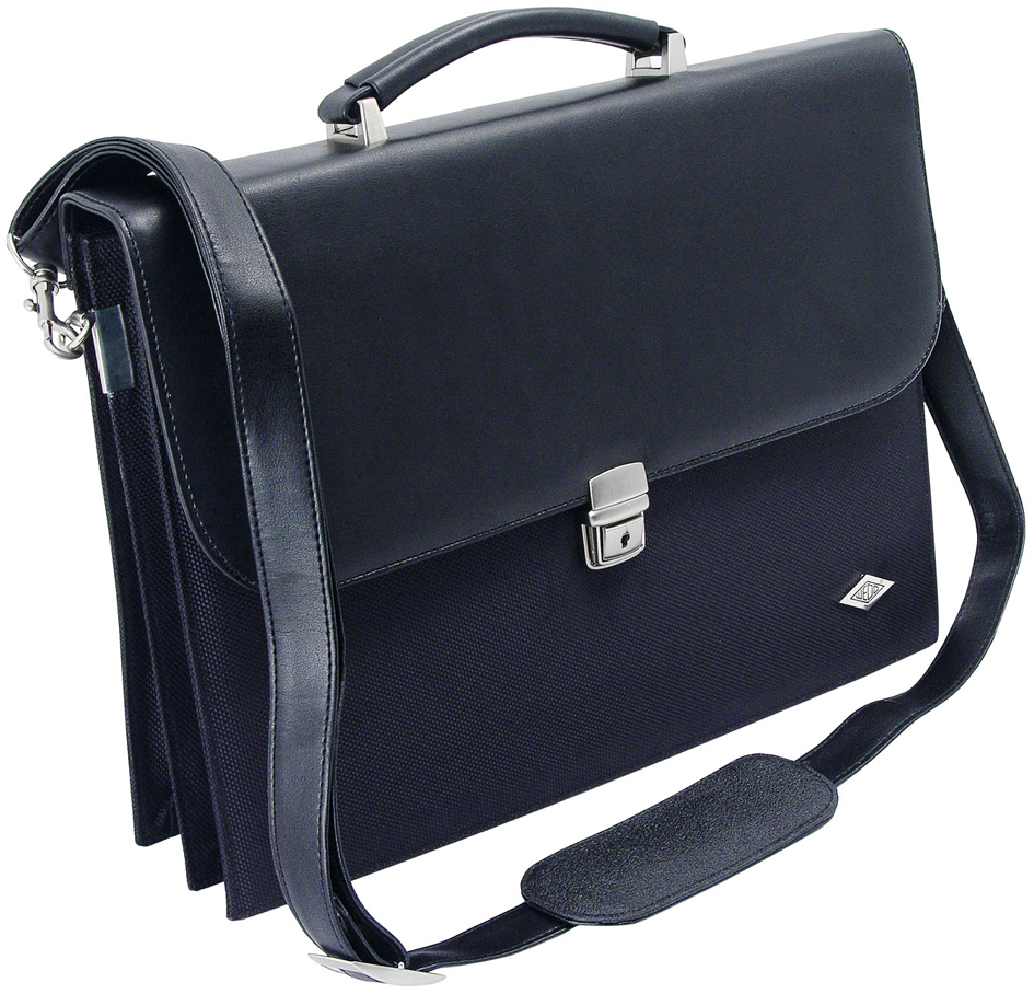 585201 WEDO Damen-Aktentasche Elegance, Kunstleder/Nylon, schwarz
