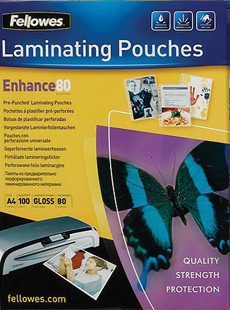 b86210965e1b8cbe73a6d418975da9de Fellowes Laminierfolien, 2x 80 mic, A4 216 x 303 mm