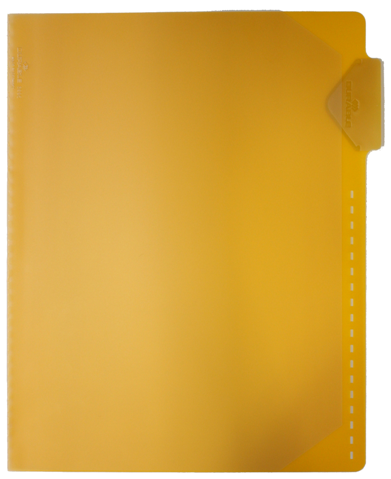 3996-04_01 DURABLE Karteikarten-Tasche, DIN A4, mit Rastlochung, gelb