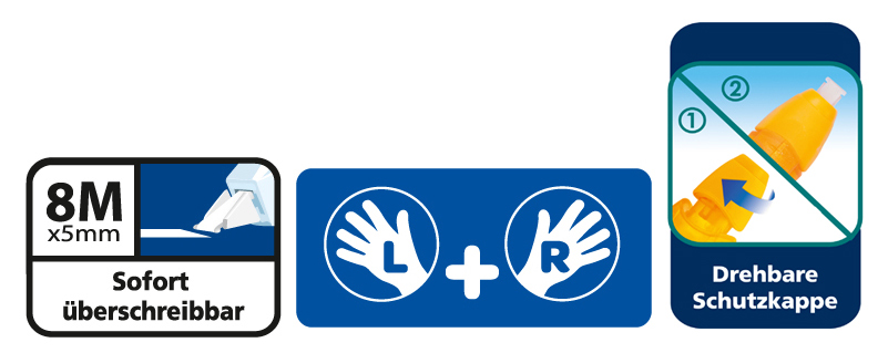 microtape_Eingenschaften Tipp-Ex Korrekturroller ´Micro Tape Twist´, 5 mm x 8 m