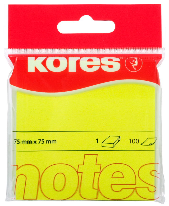 N47076N589336b9bca7b Kores Haftnotizen ´NEON´, 75 x 75 mm, blanko, neon-orange