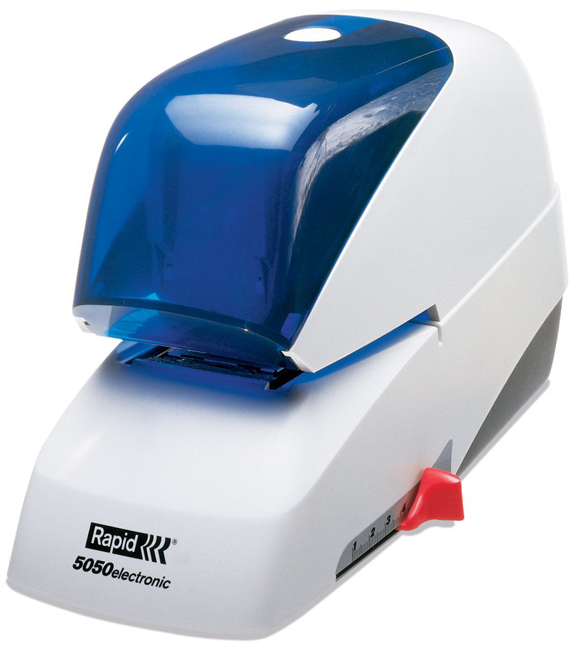 5050e_Blue Rapid Elektro-Heftgerät Supreme 5050e, weiß/blau