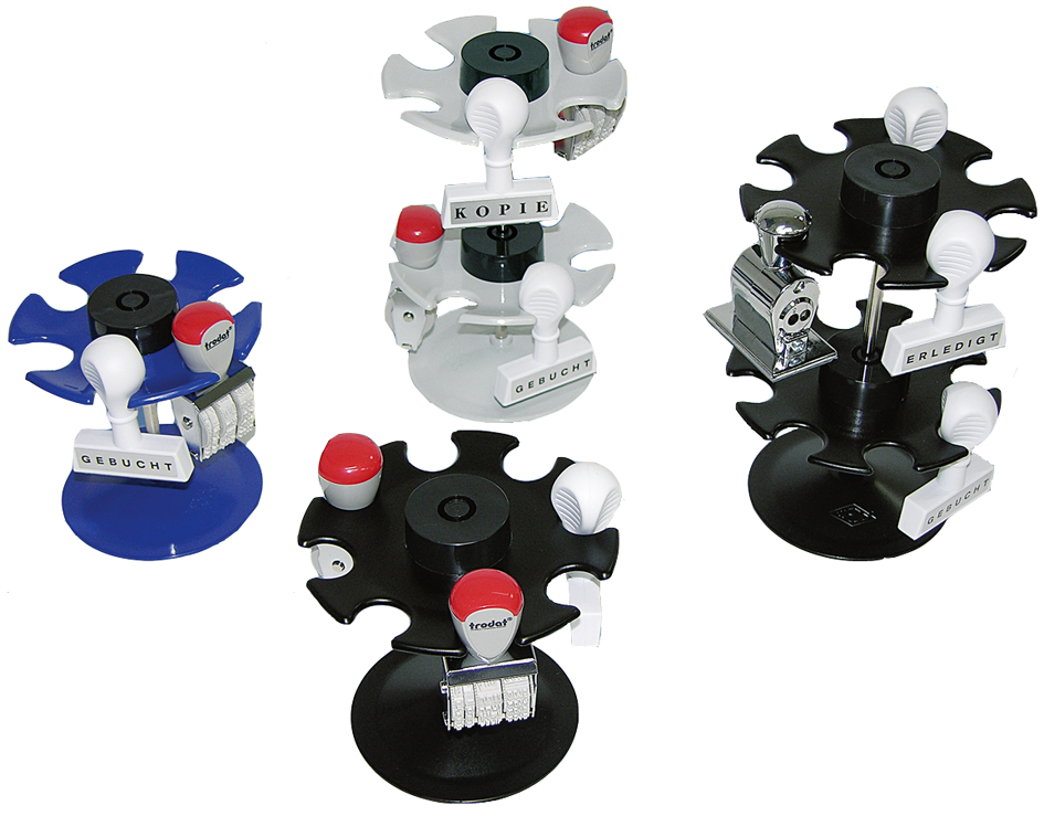 64_6_8_12_16 WEDO Stempelträger 6-fach, rund, schwarz