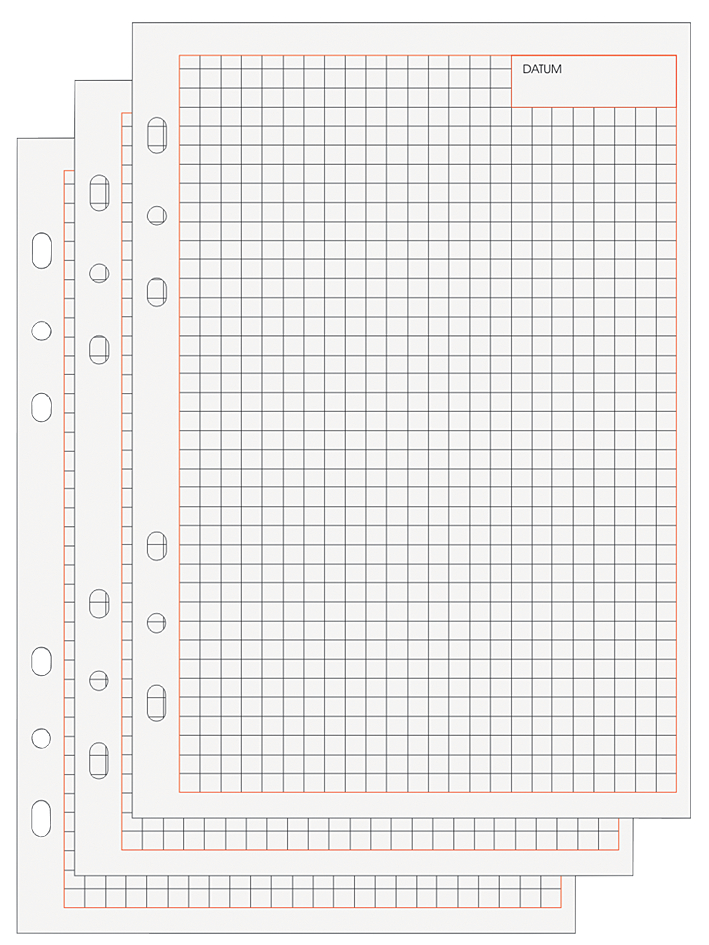 2544-karriert58933f85d7a13 bind Ersatzeinlagen Notizblätter Manager, A6, liniert