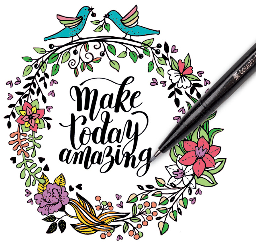 SES15_Anwendung_13L3vY7nu5I2XR PentelArts Faserschreiber Brush Sign Pen SES 15, wasserblau