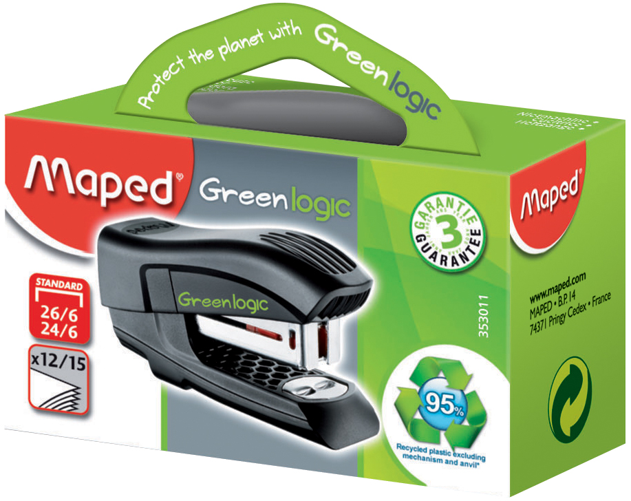 353011_pa_fr Maped Heftgerät Mini Standard Greenlogic, schwarz