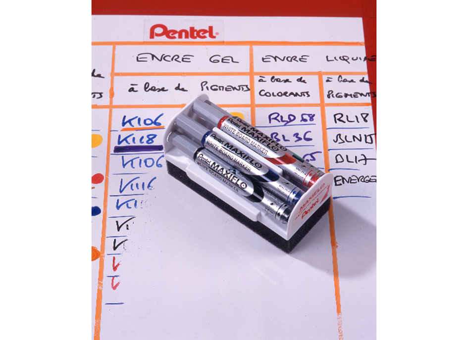 Pentel Whiteboard-Marker Set MAXIFLO MWL5M, mit Schwamm