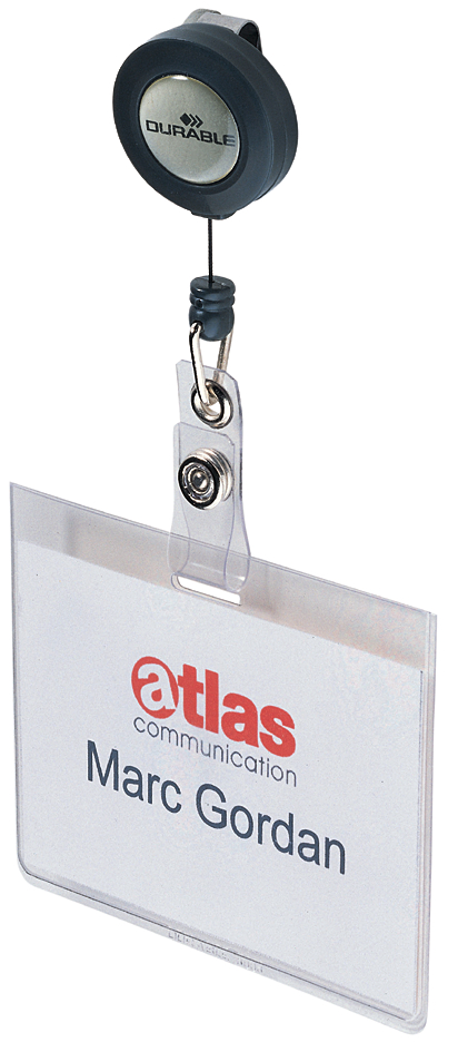 8138 DURABLE Namensschild, mit Ausweishalter, 90 x 60 mm