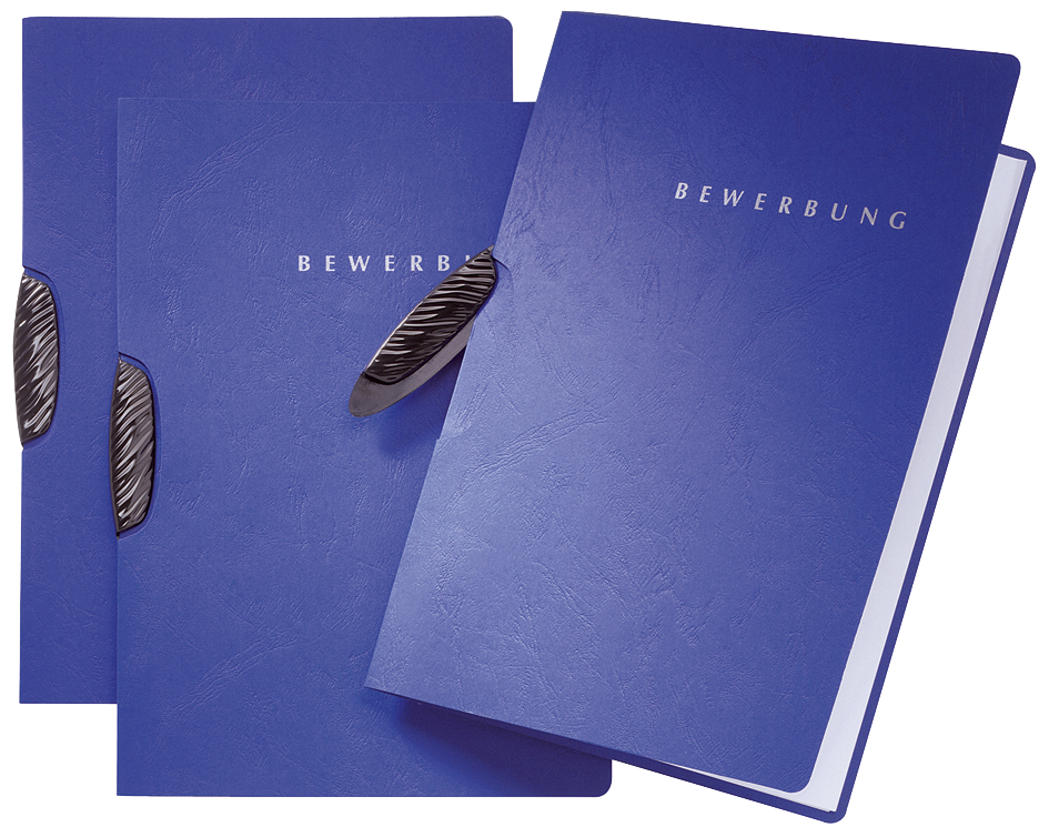 22004-02589345897f255 PAGNA Bewerbungsmappe ´Swing´, DIN A4, aus Karton, blau
