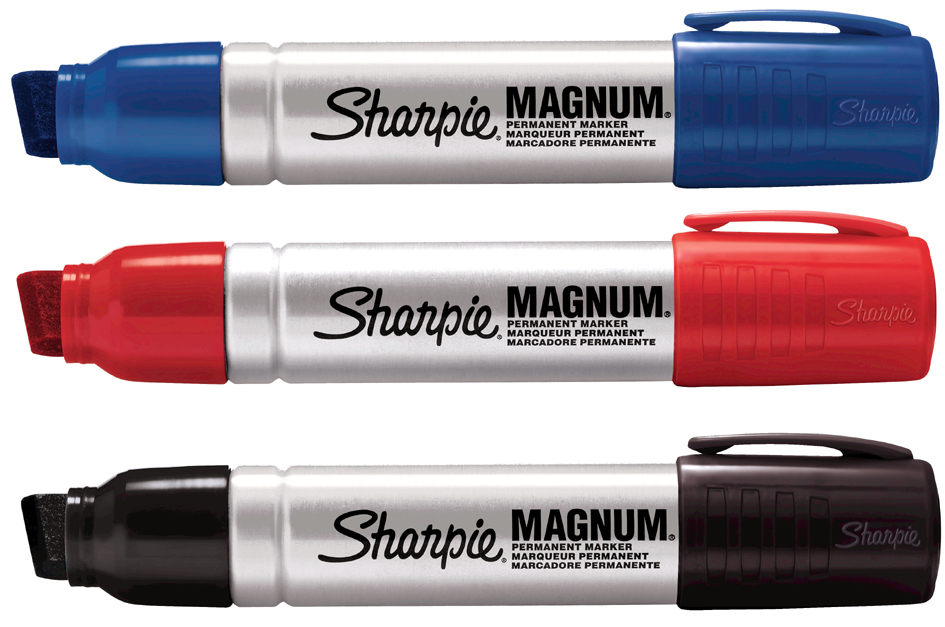 Metall-Magnum Sharpie Permanent-Marker METAL MAGNUM, Keilspitze, schwarz