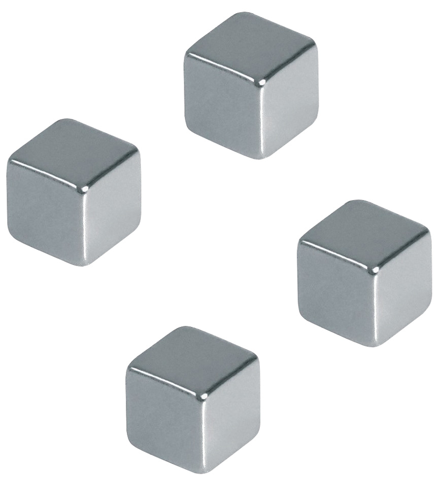 HMN10105893533f4ffff FRANKEN Neodym-Magnetwürfel, Maße: 10 x 10 x 10 mm, chrom