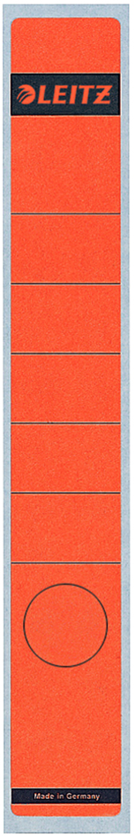 LEITZ Ordnerrücken-Etikett, 39 x 285 mm, lang, schmal, rot