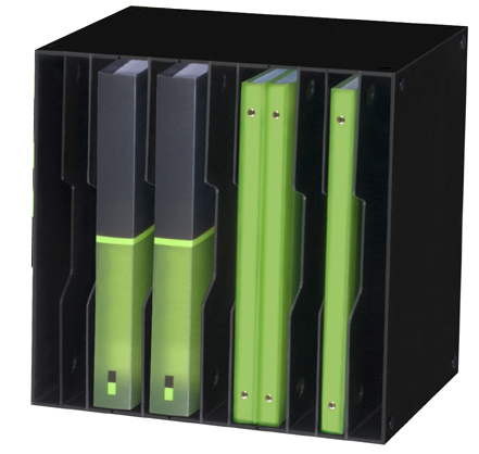155-12_n_par5_situ_DT-1 CEP Sortierbox CubiCep, 12 Fächer, schwarz