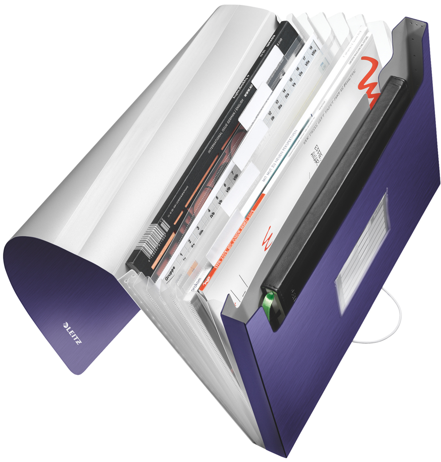 39570069_a1589361949a4fa LEITZ Projektmappe Style, A4, PP, 6 Fächer, titan-blau