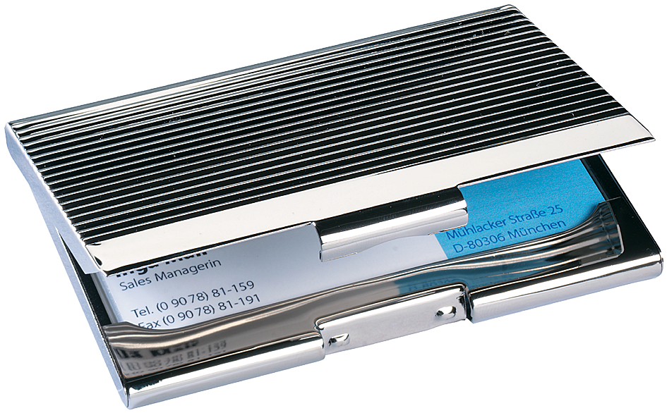 KVZ130 sigel Visitenkarten-Etui ´Chrom´, silber, glänzend