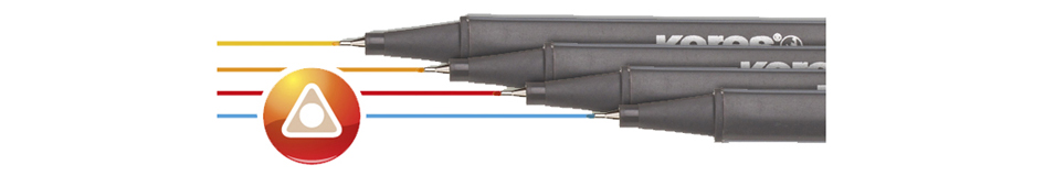 kliner_spitze58933597bbed8 Kores Fineliner ´K-Liner´, Strichstärke: 0,4 mm, 4er Etui