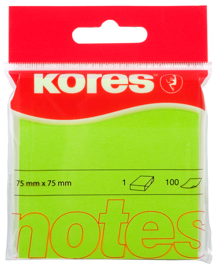 N47077N589336ba1bd51 Kores Haftnotizen ´NEON´, 75 x 75 mm, blanko, neon-orange
