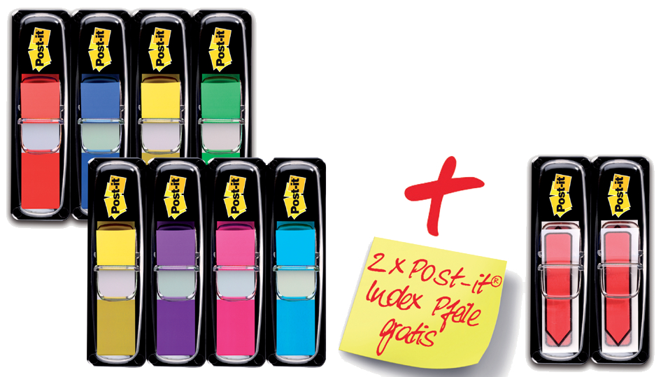 683-VAD1_2 Post-it Haftmarker Index Mini, 11,9 x 43,2 mm, 8-farbig