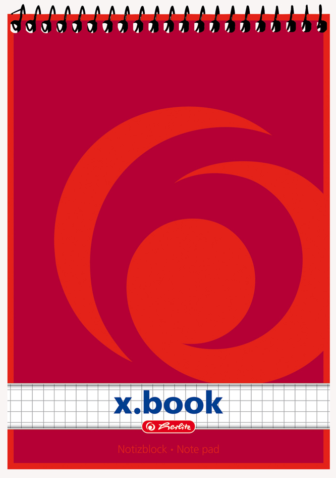 001105360051 herlitz Spiralnotizblock x.book, DIN A5, 50 Blatt, liniert