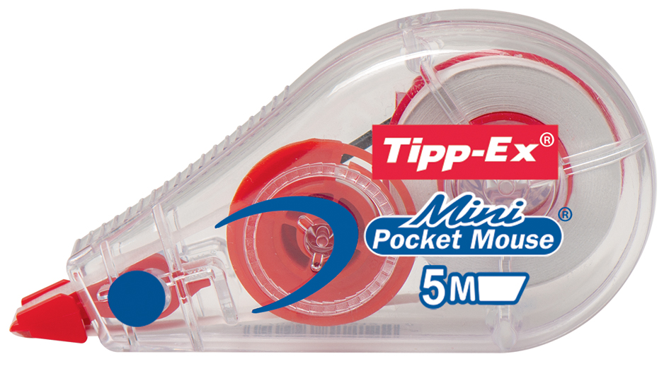 926397_rot Tipp-Ex Korrekturroller Mini Pocket Mouse Fashion, 5 mmx5 m