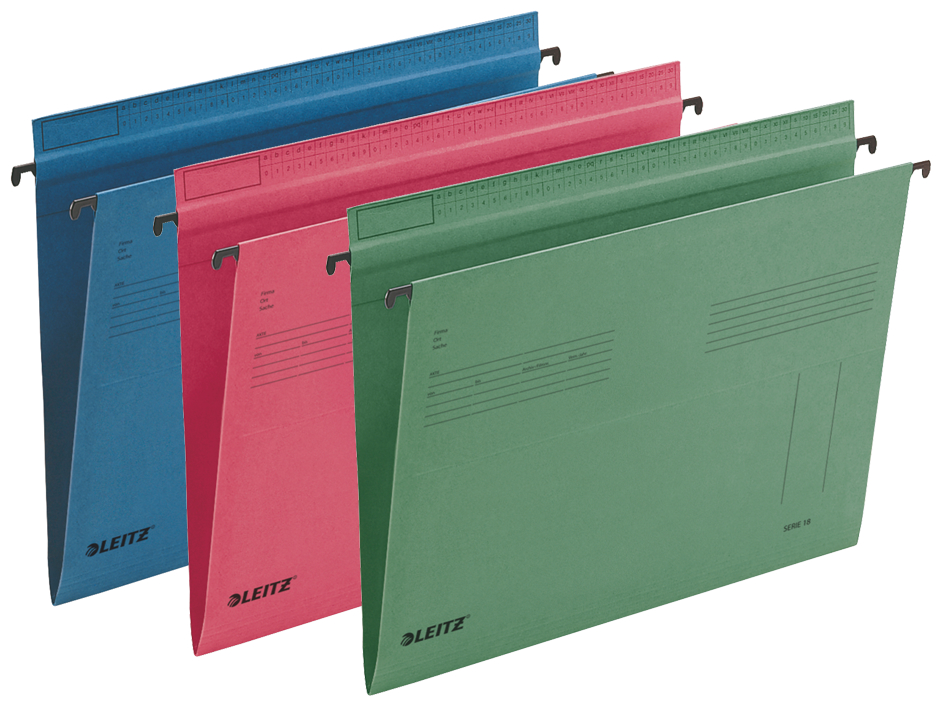 181558935fc93e984 LEITZ SERIE 18 Hängemappe, A4, seitlich offen, blau