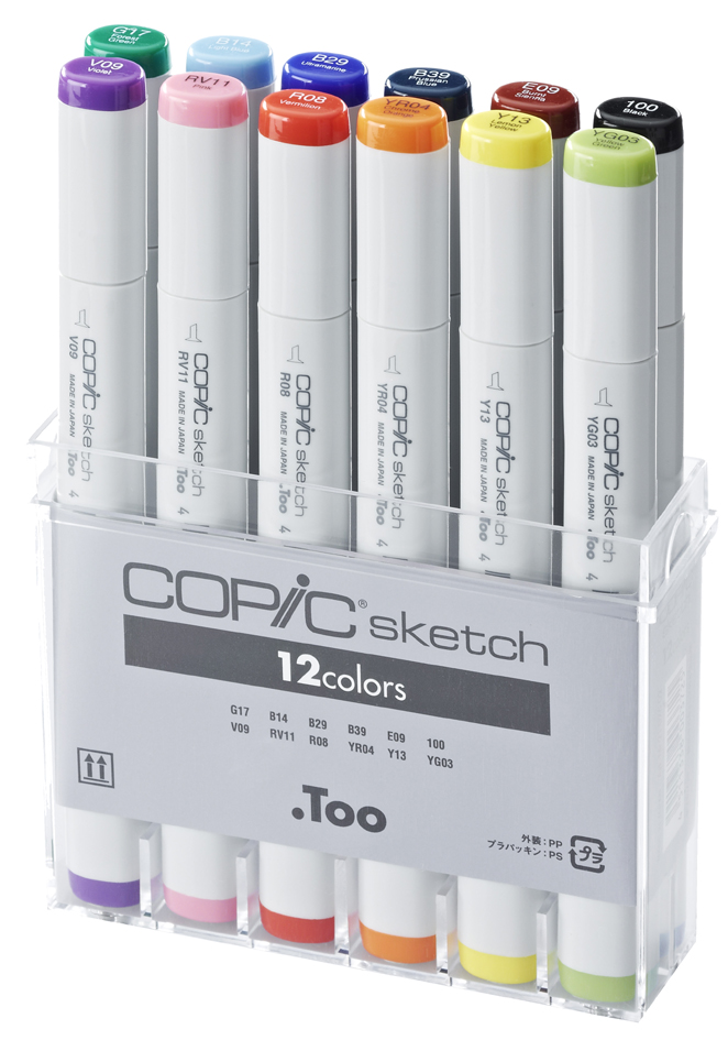 2107502 COPIC Marker sketch, 12er Set ´Basis´