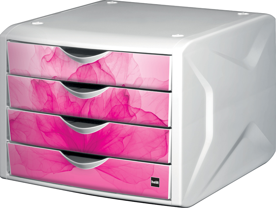 helit Schubladenbox Chameleon, 4 Schübe, Dekor priority