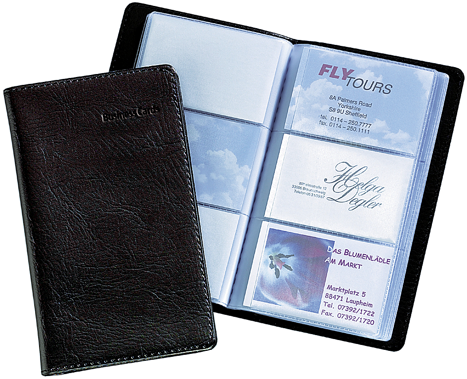 KVZ17158936c827d540 sigel Visitenkarten-Mappe, Lederoptik, schwarz, matt