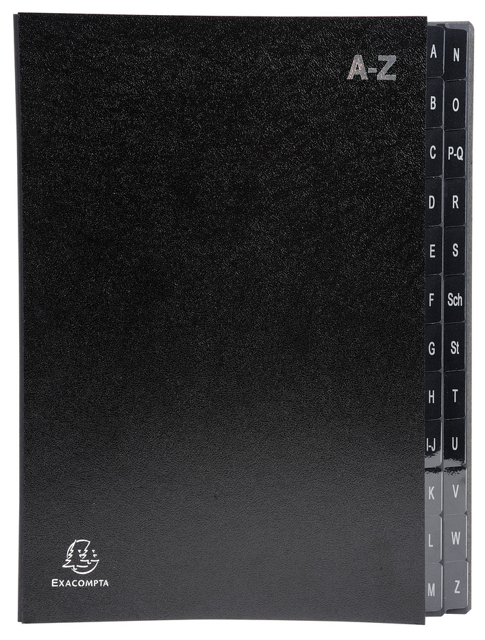 57024E_1 EXACOMPTA Pultordner, DIN A4, A-Z, 24 Fächer, schwarz
