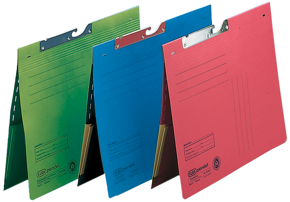 90463_90433589342663c861 ELBA Pendelhefter mit Tasche, DIN A4, Manilakarton, grau