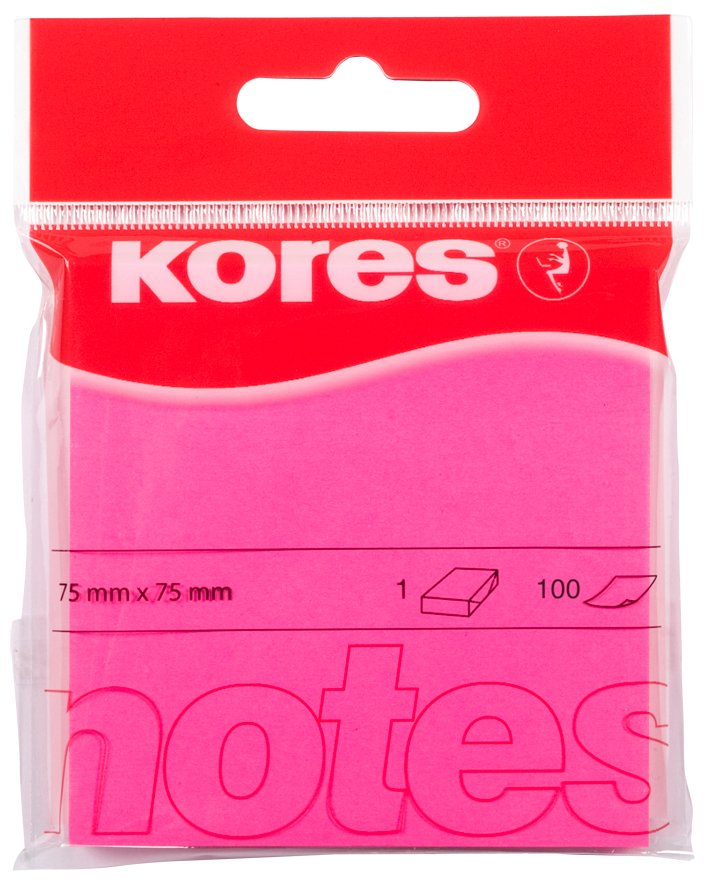 N47075N589336b96ec0b Kores Haftnotizen ´NEON´, 75 x 75 mm, blanko, neon-orange
