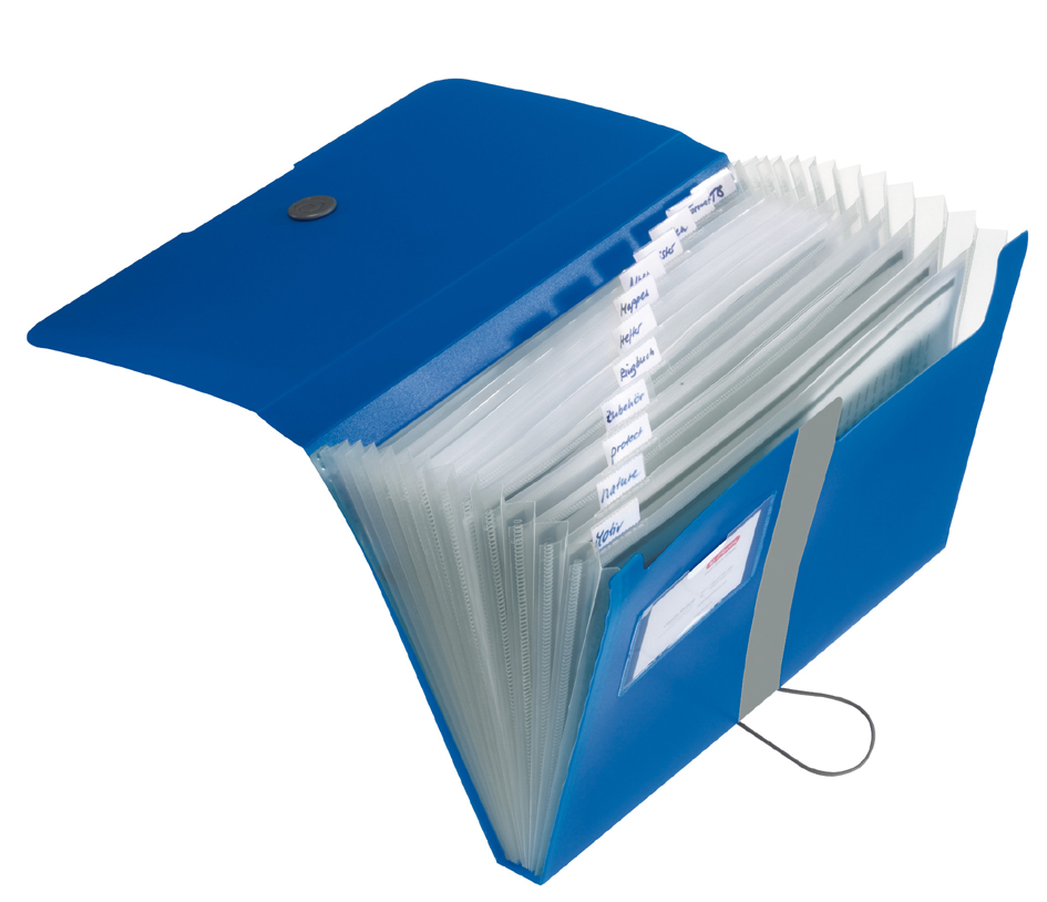 11208402000258931e4ad2c12 herlitz Fächermappe easy orga to go, 12 Fächer, blau