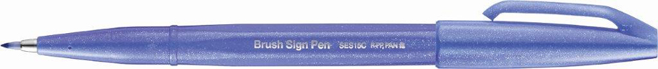 SES15C-V2X5LN3wzthqg15c PentelArts Faserschreiber Brush Sign Pen SES15, blauviolett